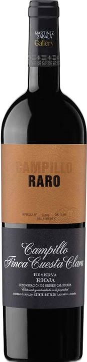 Botella de Campillo Raro Finca Cuesta Clara, Viñedo singular de Bodegas Campillo
